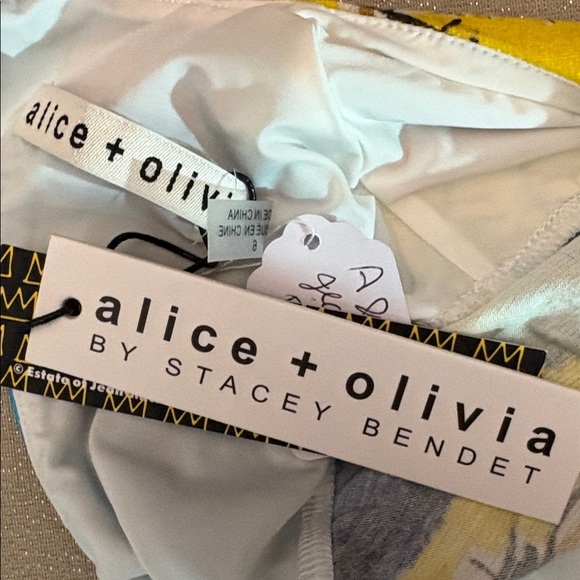 NWT ALICE + OLIVIA A+O X BASQUIAT DELORA MAXI DRESS - size 6 - Picture 12 of 13